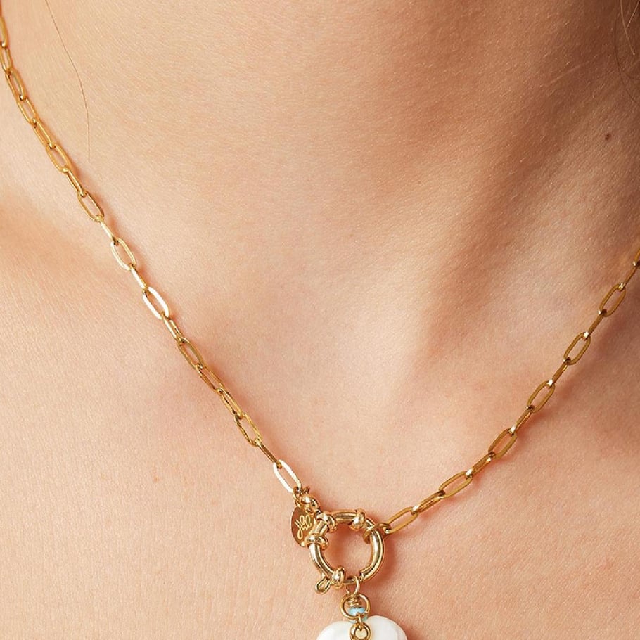 Necklace with heart and sea star charm - Beach collection Picture4